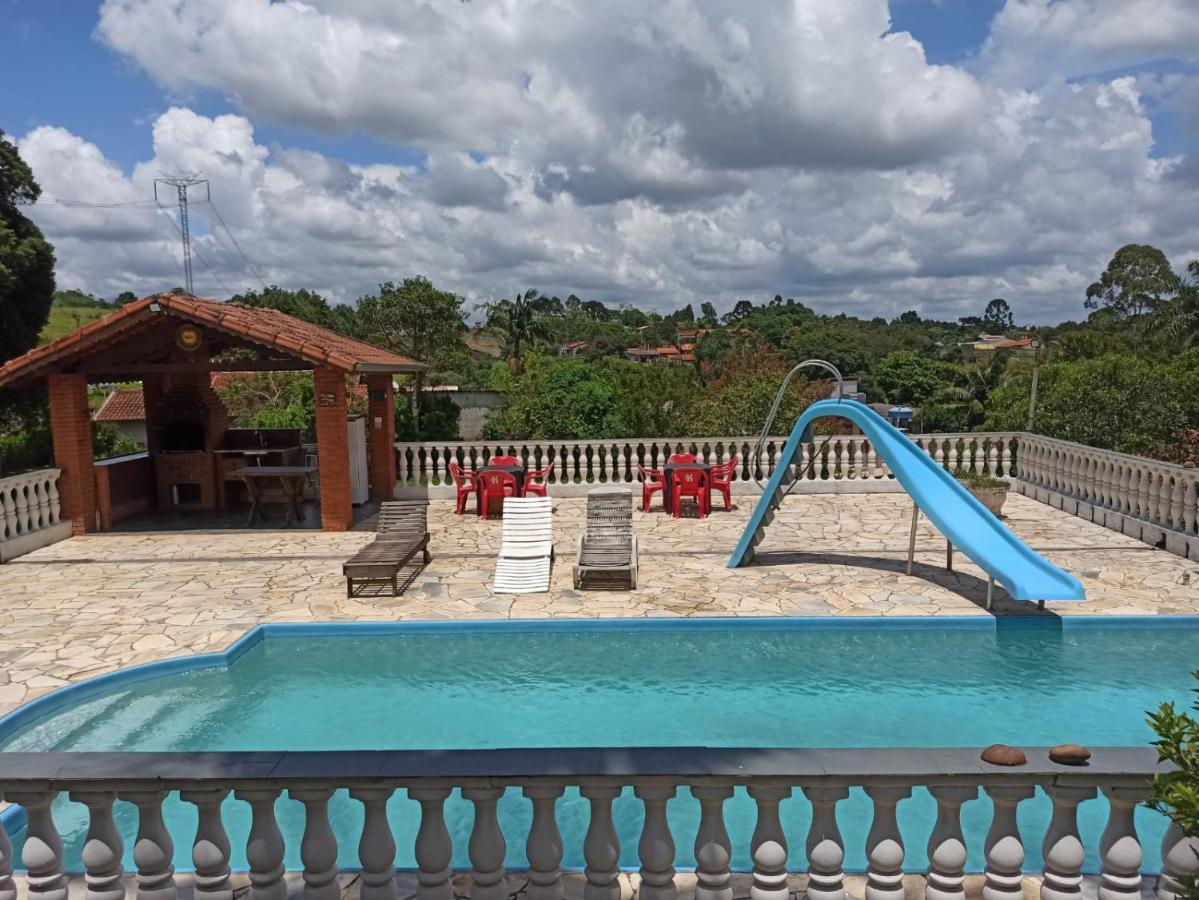 Chacara Em Ibiuna Sao Roque A 70Km De Sp Com Piscina E Wi-Fi Villa Esterno foto